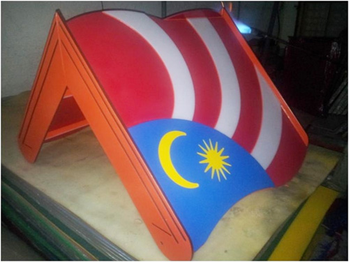 OEM HDPE Malaysia Flag Roof Design